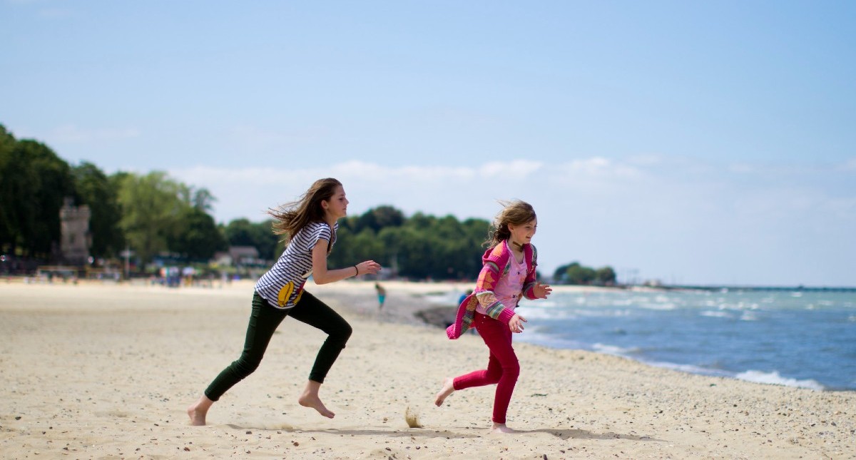 Children playing on Appley beach