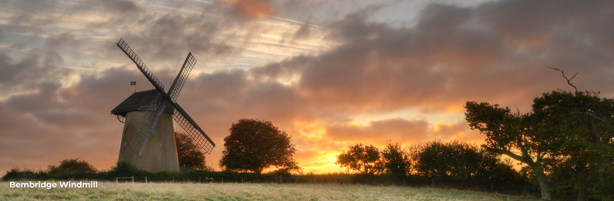 Sunset behind Bembridge Windmill on the Isle of Wight