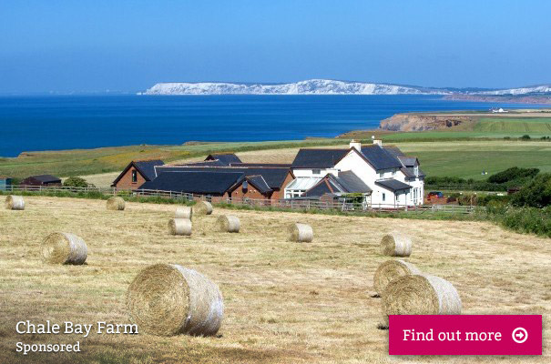 View of Chale Bay Farm by the coast