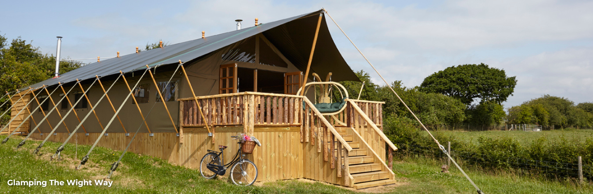 Safari tent at Glamping the Wight Way on the Isle of Wight
