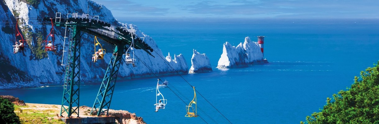 Chairlift at The Needles Landmark Attraction, Isle of Wight