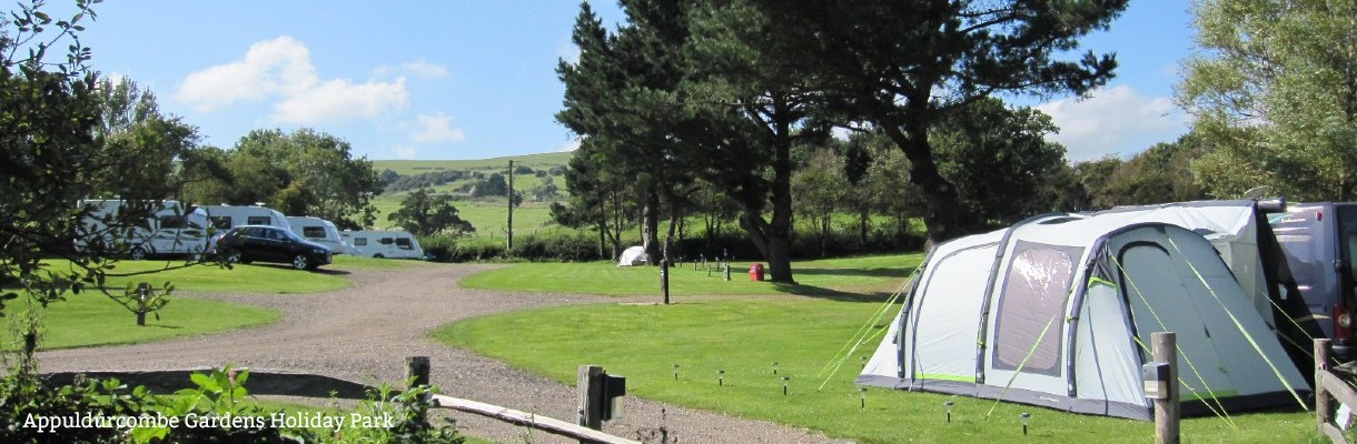 Tent pitches at Appuldurcombe Gardens Holiday Park