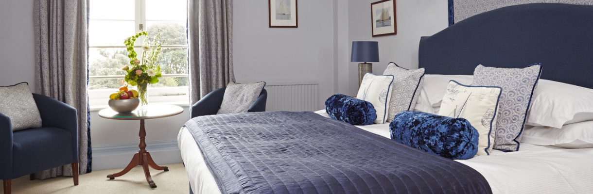 Double bedroom at The Royal Hotel on the Isle of Wight