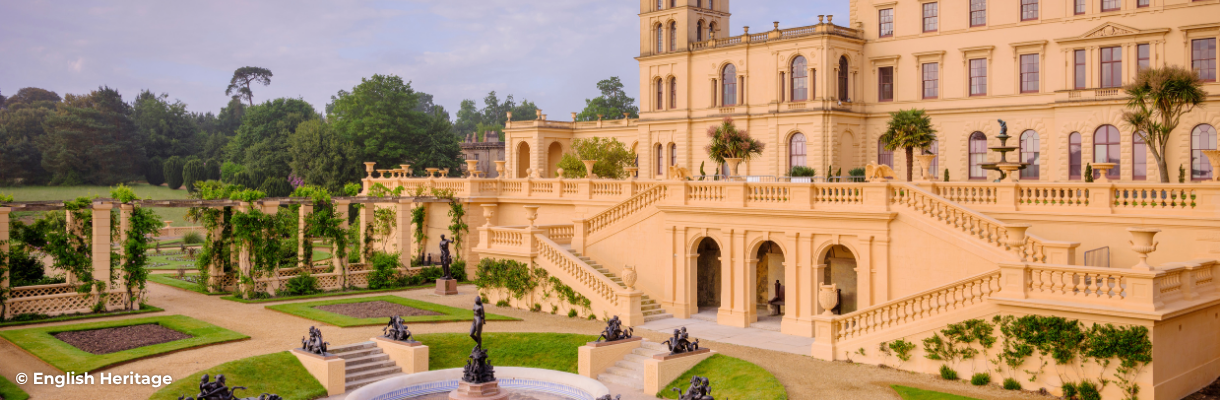 Outside view of Osborne House on the Isle of Wight