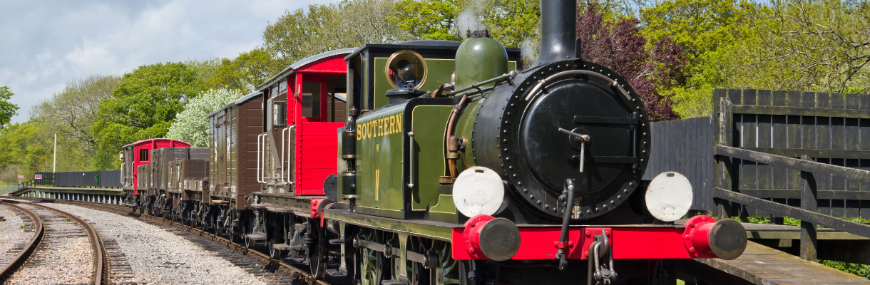 Isle of Wight Steam Railway's steam train on the Isle of Wight