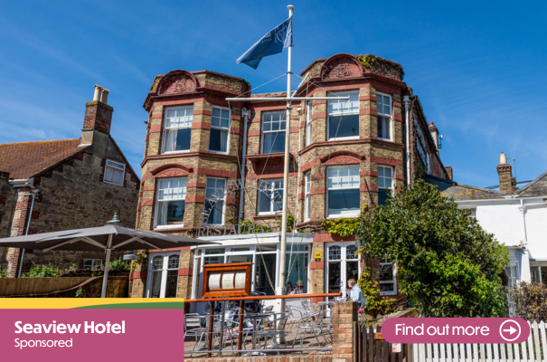Outside view of the Seaview Hotel on the Isle of Wight
