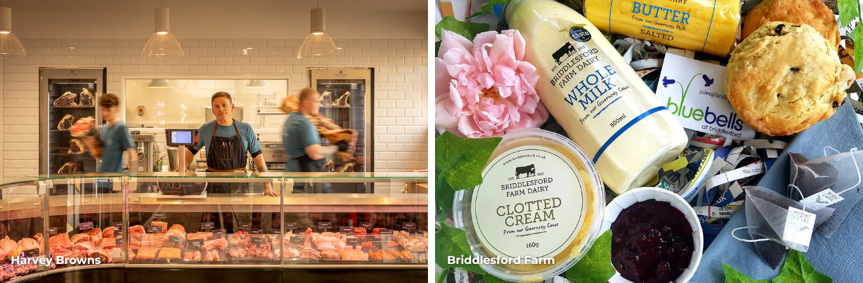 Harvey Browns and Briddlesford Farm - farm shops on the Isle of Wight
