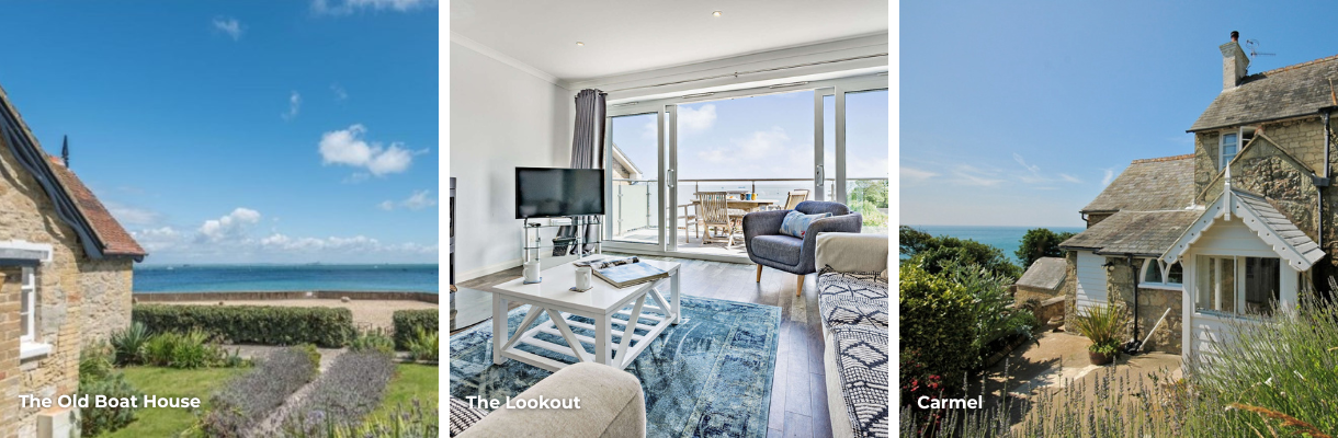 Isle of Wight cottages and houses with sea view