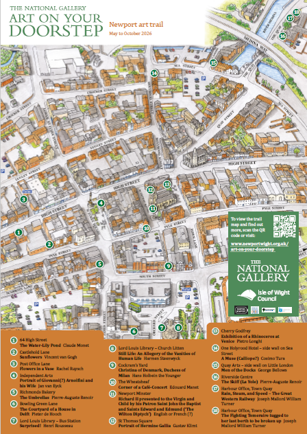 Art On Your Doorstep trail map on the Isle of Wight