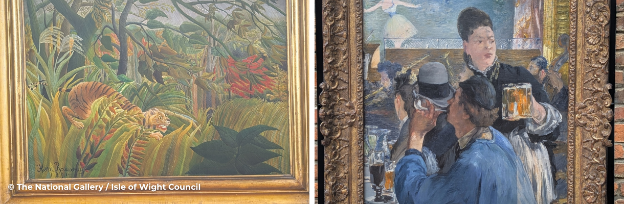Rousseau, Surprised! and Manet, Corner of Cafe Concert artwork