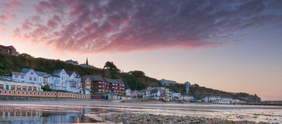 View of Shanklin Esplanade from the beach