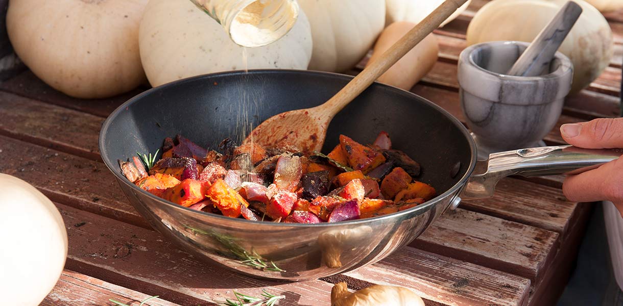 The Winter Foodie - Winter Squash Beetroot and Chestnut Braise